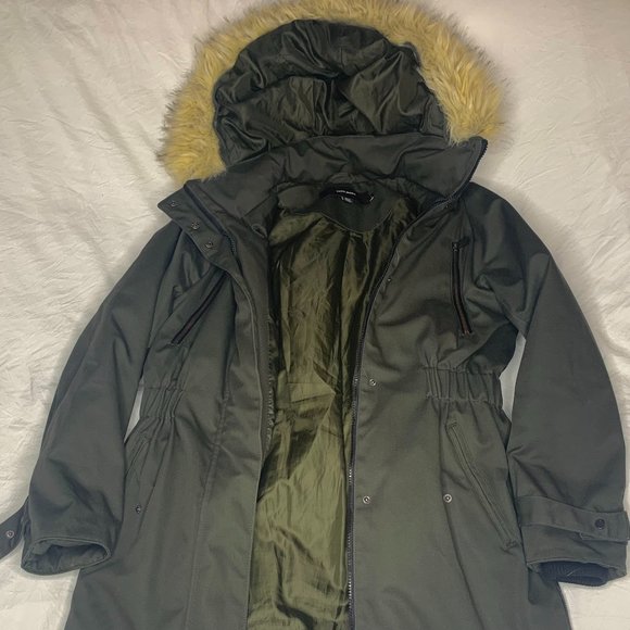 Vero Moda Down Filled Olive Green Parka - Picture 5 of 5